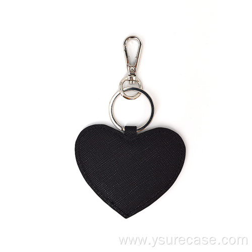 metal key chain leather chain round key ring